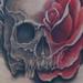 Tattoos - Skull and Rose Tattoo - 57636